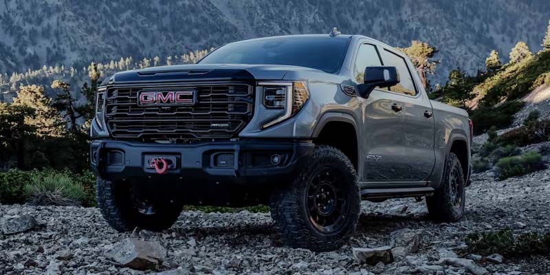 brand new 2023 GMC Sierra 2500 having fun off road rocky adventures