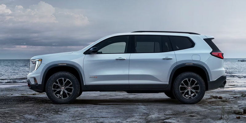 2027 GMC Acadia cargo area with the third row folded