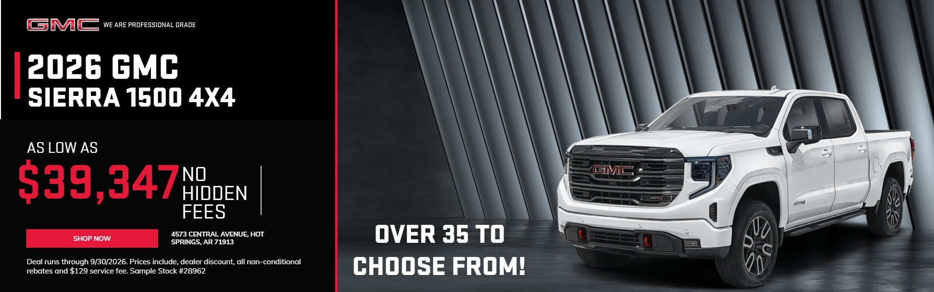 Check Dealer for Details